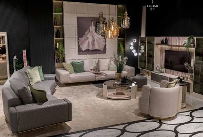 Sofagarnituren Wohnzimmer 4 + 1 + 1 Set Sofagarnitur Modernen Design Möbel