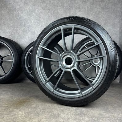 Winterräder Porsche 992.1 GTS Original 20 + 21" Zentralverschluß Felgen Darksilver