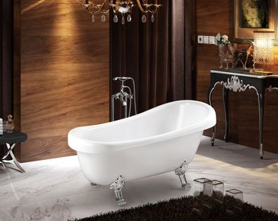 Standbadewanne Freistehende Badewanne Wanne Modern Bad Weiß Oval