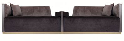 Elegantes braunes Stoffsofa für Wohnzimmer und Arbeitszimmer