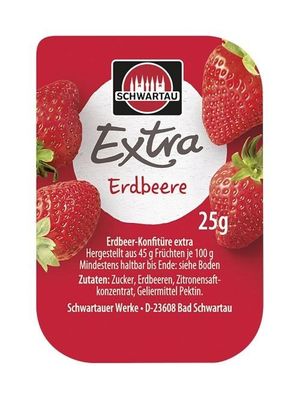 Schwartau Portionsschalen Erdbeere 100 x 25 g (2,5 kg )