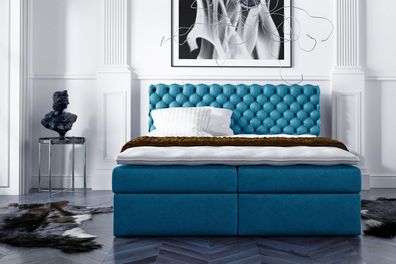 Chesterfield Boxspringbett Doppelbett Ehebett Bett Polsterbett Betten 200x200cm