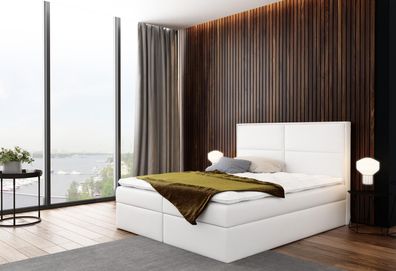 Bett mit Bettkasten Polsterbett Boxspringbett Design Doppel Hotel Schlafzimmer