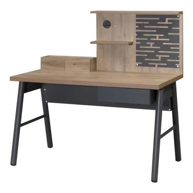 Brauner Holzschreibtisch im eleganten Design für Büro und Home Office