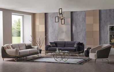 Sofagarnitur Beige 3 2 Sitzer Garnitur Moderne Sofa 1 Sitzer Möbel Einrichtung