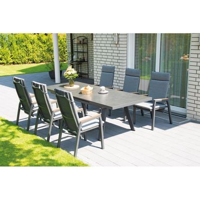 Sonnenpartner Prestige Lift-Ausziehtisch Gartentisch ausziehbar Keramik-Tischplatte