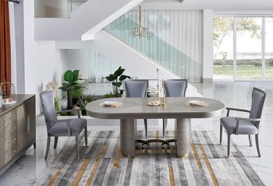 Hochwertige Esszimmer Möbel Hotel Stil Einrichtung komplettes Set Tisch 6 Stühle