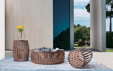 Designer Metall Edelstahl Couch Glas Tisch + Beistell Tische 2 tlg. Set Sofa Neu