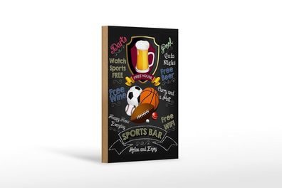 Holzschild Sports Bar Dart Basketball Football Golf, 3 versch Größen