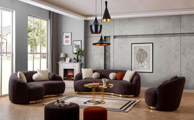 Stil Wohnzimmer Set Couchen Designer Sofagarnitur 4 + 3 + 1 Sitz Möbel