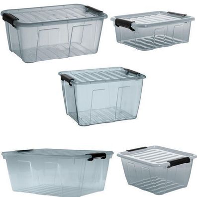 Aufbewahrungsbehälter Aufbewahrungsbox mit Deckel Klickverschluss Stapelbar
