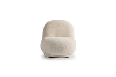 Sessel Cocktailsessel Moderne Weiß Polster Stoff Sitzer Einsitzer