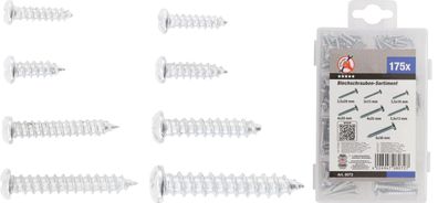 BGS Do It Yourself Blechschrauben-Sortiment | 175-tlg