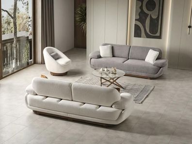 Sofagarnitur Polstermöbel Designer Sofa Set Sitzmöbel Wohnzimmer 3 + 3 + 1
