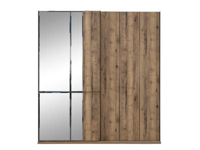 Design Kleiderschränke Kleiderschrank Schränke Braun Holz Spiegel Neu
