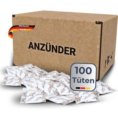 Kaminanzénder 100 Stk. Ideal fér Kamin Grill & Feuer Geruchlose Grillanzénder