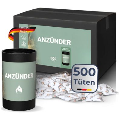 Kaminanzénder 500 Stk. Ideal fér Kamin Grill & Feuer Geruchlose Grillanzénder