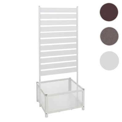 Aluminium Beet mit Rankgitter HWC-P97, Blumenkasten Pflanzkübel Spalier, 110x60x75cm