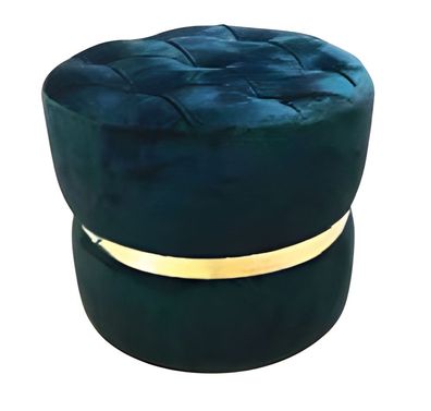 Blauer Holzhocker im modernen Design