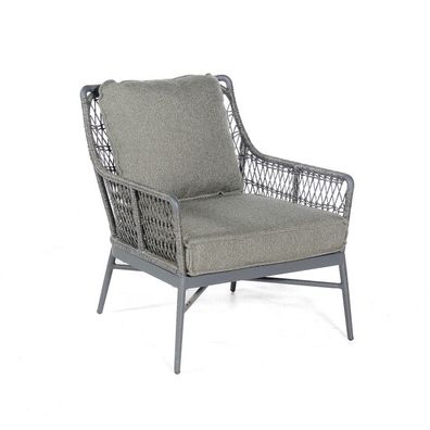 Sonnenpartner Retro Loungesessel Gartensessel Alu mit PE-Bespannung light coal