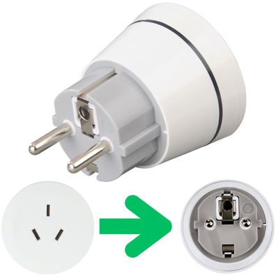 Hama Strom-Adapter Reise-Stecker China Australien Typ I zu Deutschland DE BRD EU