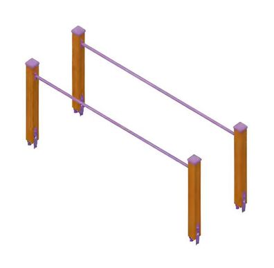 Spielplatz Turnbarren Parallelbarren Barrenstange Schulbarren Turnvorrichtung