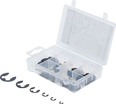 BGS Do It Yourself E-Sicherungsring-Sortiment | 3 - 15 mm | 94-tlg