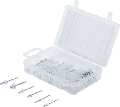 BGS Do It Yourself Blindnieten-Sortiment | Ø 2,4 - 4,8 mm | 70-tlg