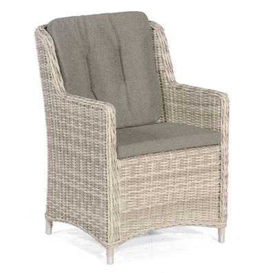 Sonnenpartner Avatar Garten-Sessel Gartenstuhl Alu mit Polyrattan white-coral