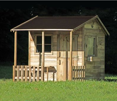 Holzgartenhaus Kinderspielhaus 190,5x143x159 Spielhütte Kinder #4454