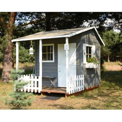 Holzgartenhaus Kinderspielhaus 190,5x143x159 Spielhütte Kinder #4454