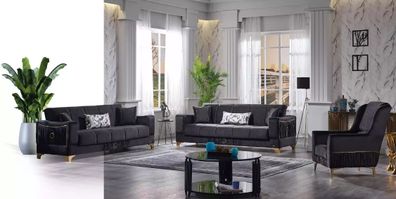 Design Modernes Wohnzimmer Set Sofagarnitur 3 + 3+1 Wohnzimmer Möbelset