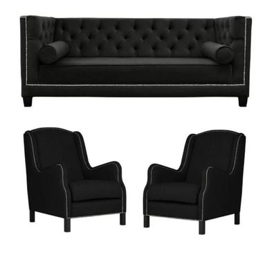 Sofagarnitur Couch Sofa Dreisitzer Sessel Polster Couchen Garnitur 3 + 1+1 Sitzer