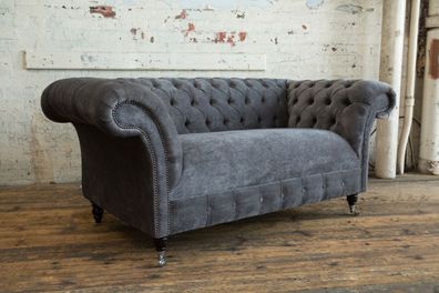 Chesterfield Leder Couch Sofa 2 Sitzer Polster Sofas Design Luxus Sofas Textil