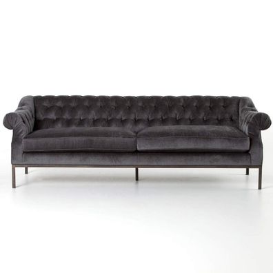 Chesterfield Sofa Couch Polster Stoff Leder Couchen Polster Garnitur 5 Sitzers