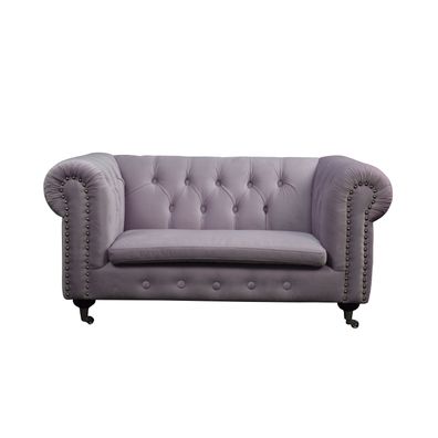 Chesterfield 2 Sitzers Klassische Luxus Barock Rokoko Sofa Textil Leder Couch