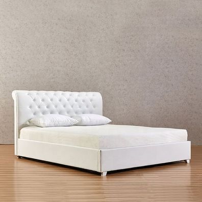 Chesterfield Designer Bett Schlafzimmer Kunstleder Polster 140/160/180/200 cm
