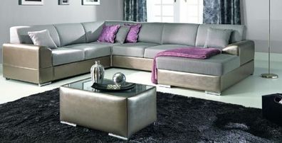 Ecksofa TEXTIL Polster Stoffsofa MIT Bettfunktion OSLO FDFH