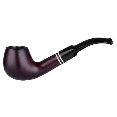 Angelo Pfeife Capri, rotbraun, gebogen, mit Ring (Half Bent-Apple)