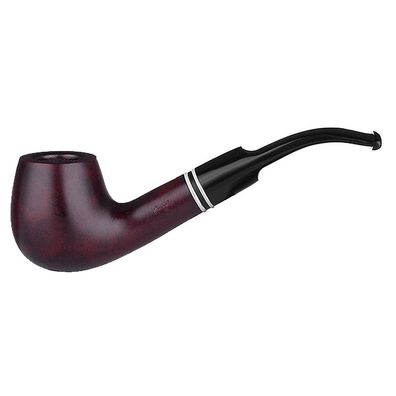 Angelo Pfeife Capri, rotbraun, gebogen, mit Ring (Half Bent-Classic)