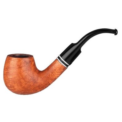 Angelo Pfeife Capri, braun, gebogen, mit Ring (Bent-Classic)