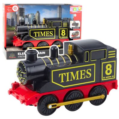 Klassische Retro-Elektrolokomotive mit Licht- und Geräuscheffekten