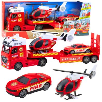 Feuerwehrauto Hubschrauber Auto Lichter Sounds Set