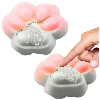 Katzenpfote Anti-Stress Sensorische Squishy Dekorationen Weiß