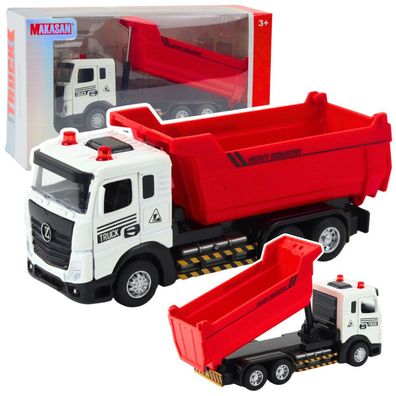 LKW-Kipper mit Metallkabine, beweglicher Ladefläche, Beleuchtung und Geräuschen