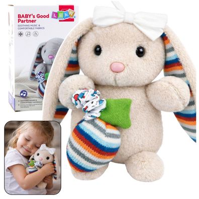 Weiches Plüschhase-Spieluhr-Kuscheltier, beige