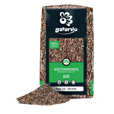 Galamio Rindenmulch Kiefer Fein 60l Körnung 10 - 20