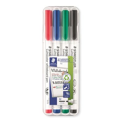 STAEDTLER® 301 WP4 Whiteboardstift Lumocolor M 4St Box
