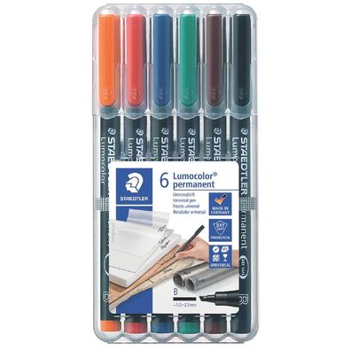 STAEDTLER® 314 WP6 Folienstift Lumocolor perm.B 6 ST