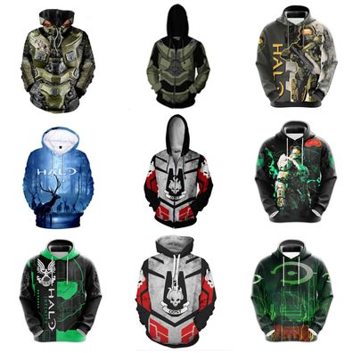 Halo Infinite 3D Hoodies Cosplay Herren Pullover Sweatshirt Jacke Mantel Kostume